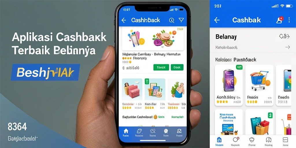 Tampilan utama aplikasi Cashback 8364 dengan fungsi menarik