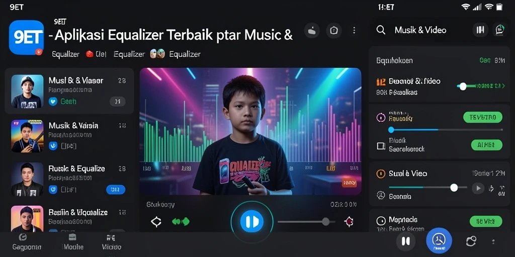 Tampilan antarmuka <strong>9ET</strong> saat mengatur Equalizer.