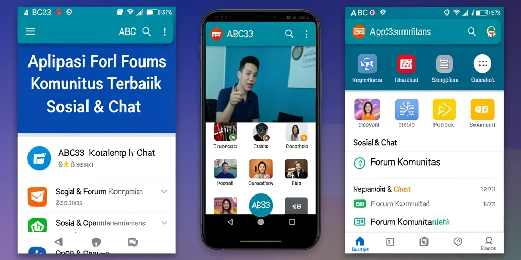 Tampilan antarmuka ABC33 dengan fitur diskusi komunitas.