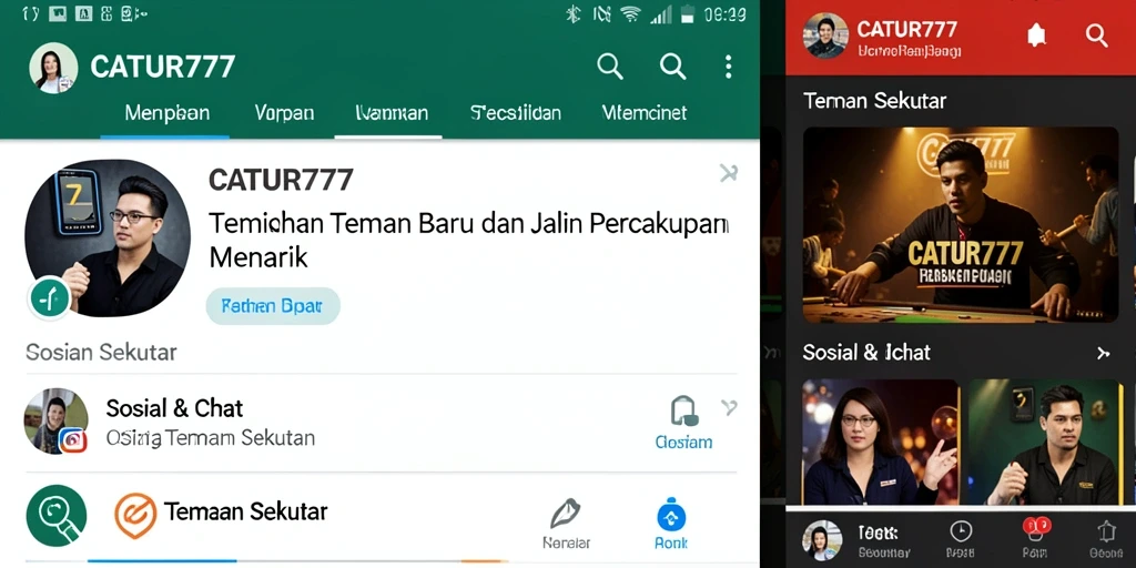 Tampilan antarmuka pengguna CATUR777 yang sederhana dan menarik.
