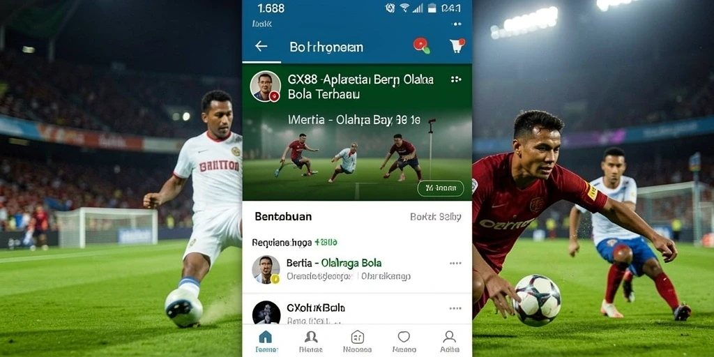 Antarmuka GX88 menampilkan berita olahraga bola yang terkini dan informatif.
