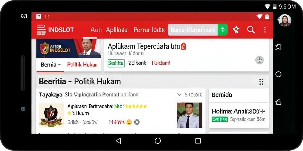 Antarmuka INDSLOT yang intuitif mempermudah akses berita politik dan hukum.