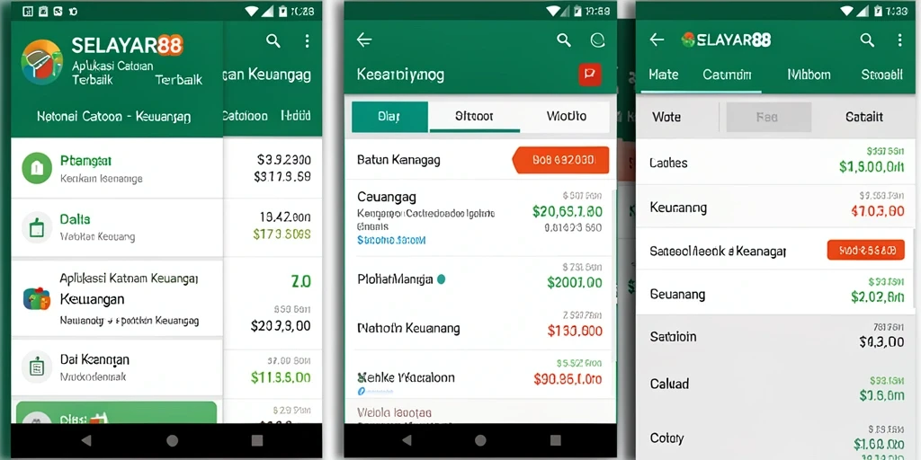 Antarmuka aplikasi Catatan Keuangan SELAYAR88 yang praktis dan menarik.