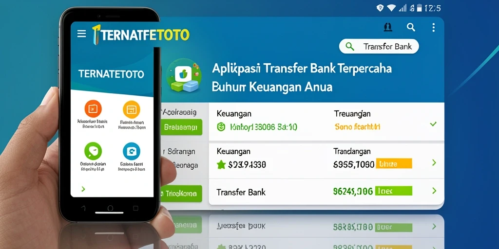 Antarmuka aplikasi TERNATETOTO yang user-friendly untuk Transfer Bank.