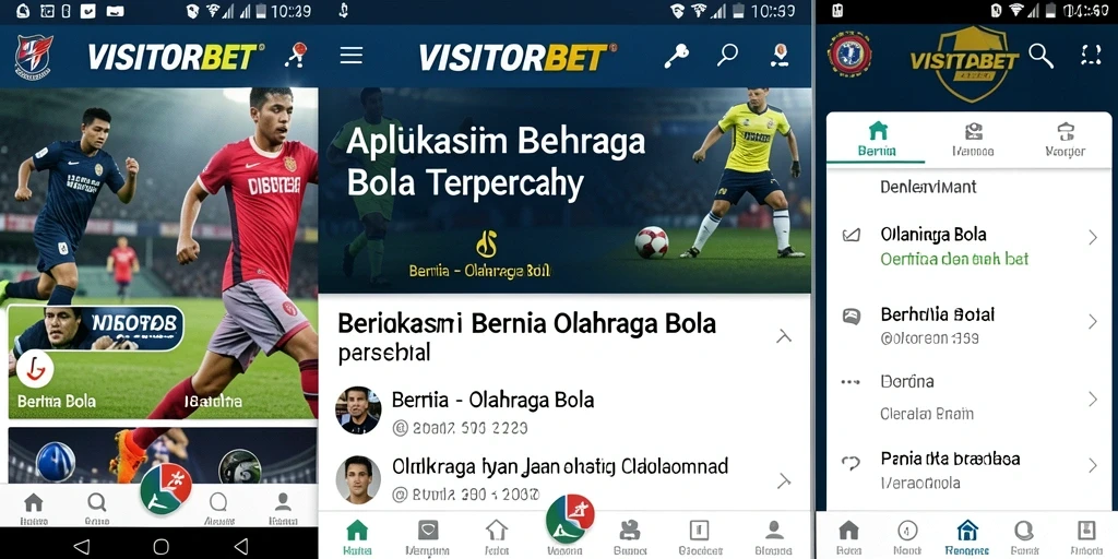 Tampilan antarmuka aplikasi VISITORBET yang informatif dan menarik.