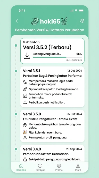 Riwayat Versi Hoki65 untuk Pengguna Android Indonesia